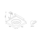 SHOWER SQUARE INB. 50W/12V IP54 ALU - 2