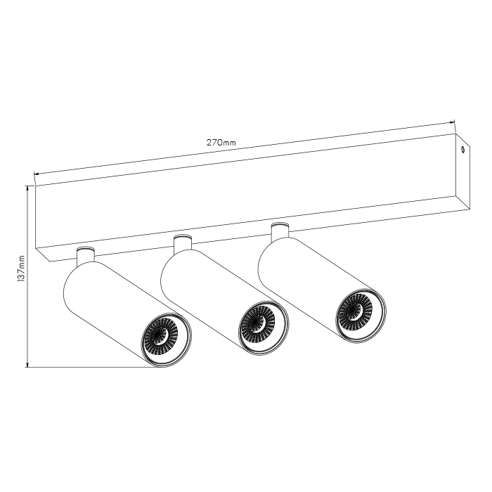 LOPAL 3L 3x 4,5W LED spot wit - 2