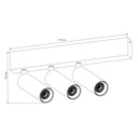 LOPAL 3L 3x 4,5W LED spot wit - 2