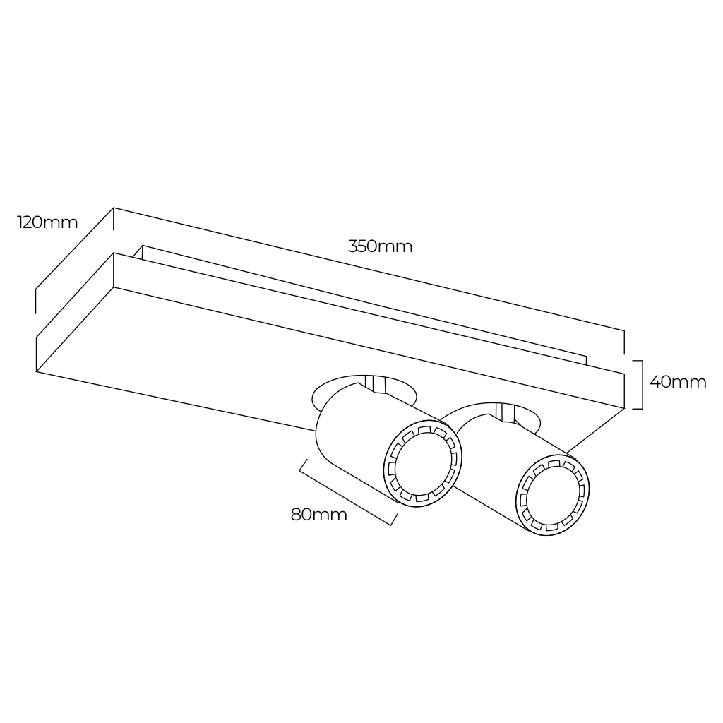 Nysit 2L Square cover B/W/W 1x4,5W GU10 dimmable LED incl. - 2