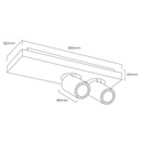 Nysit 2L Square cover B/W/W 1x4,5W GU10 dimmable LED incl. - 2