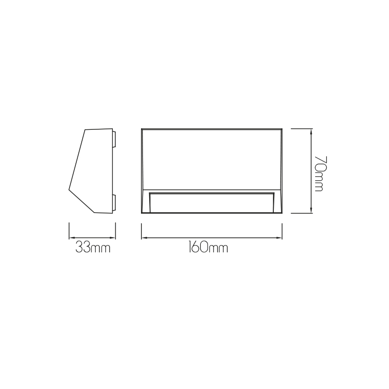 KITO Wandlicht grijs SMD LED 340Lm 2,9W IP65 - 2