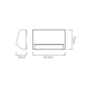 KITO Wandlicht grijs SMD LED 340Lm 2,9W IP65 - 2