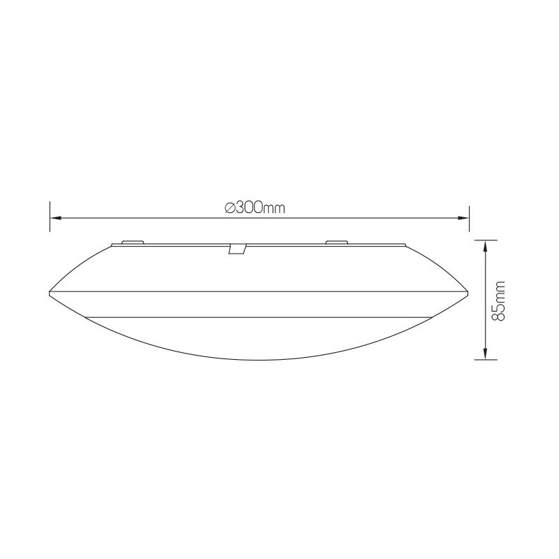 VELAN Plaf. LED 1600Lm 16,5W zwart IP65 - 2