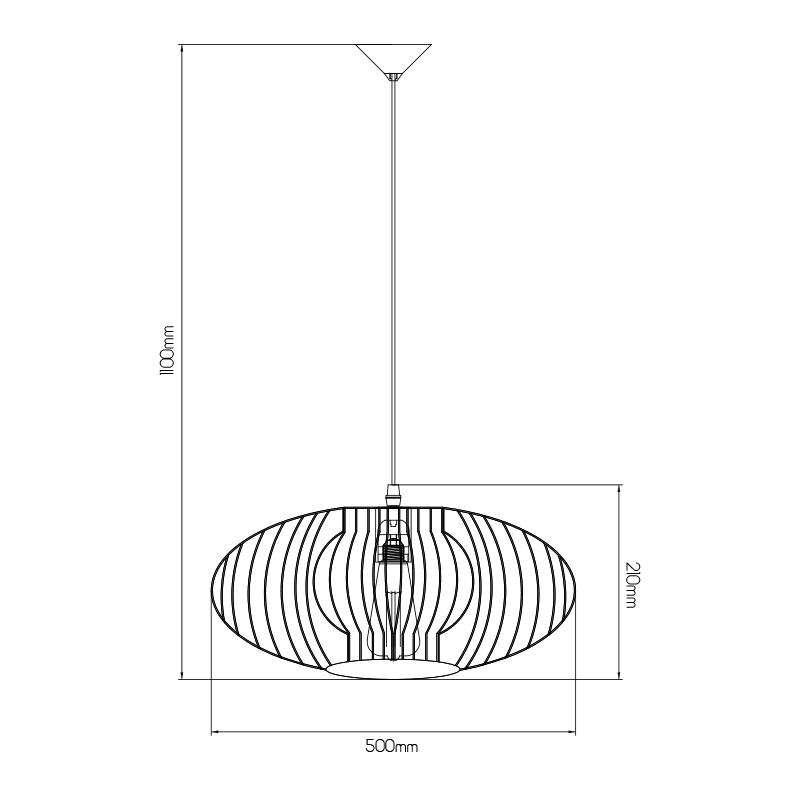 STRINGS pendel zwart 1xE27 diam 50cm - 2