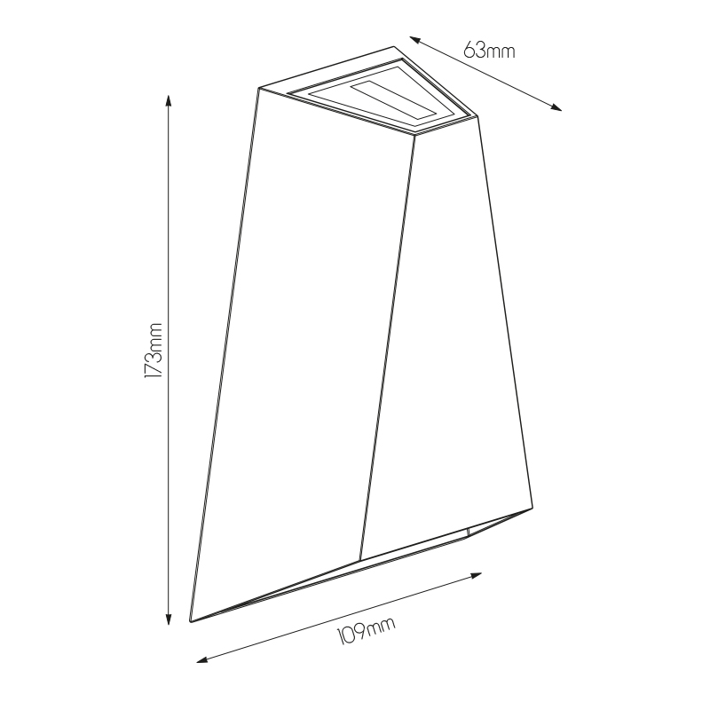 AXO wandlicht wit Warm Wit CREE LED max 2x3W IP54 - 2