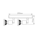 ROBUS 4L sqr GU10 LED 5W dim incl. zwart / brons - 2