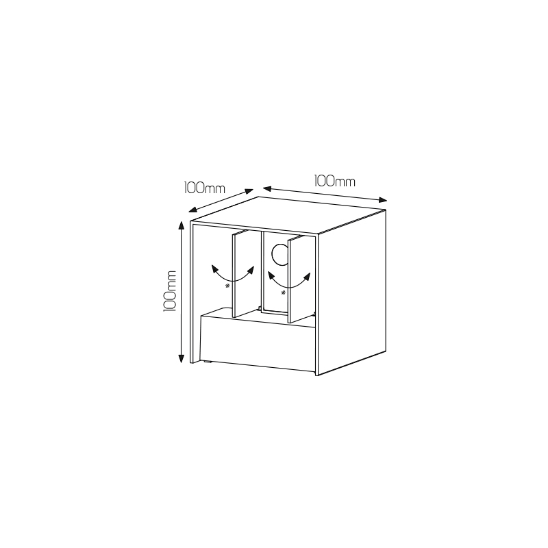 NUALA WL 2x 5Watt COB LED IP54 zwart - 2