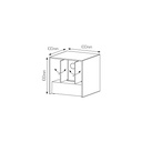 NUALA WL 2x 5Watt COB LED IP54 zwart - 2