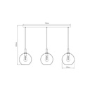 OSIRA Pendel E27 3L Zwart, helder glas 3x Ø200mm - 2