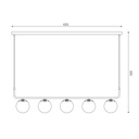 TSURU pendel 5x G9 LED incl. mat zwart/brons - 2