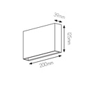 SPECTRA - ABS wandlicht up&down 12,8W wit - 2
