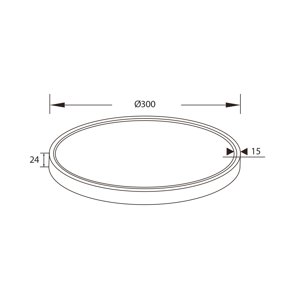 OXUS LED 30W 2700K plafondlamp wit - 2
