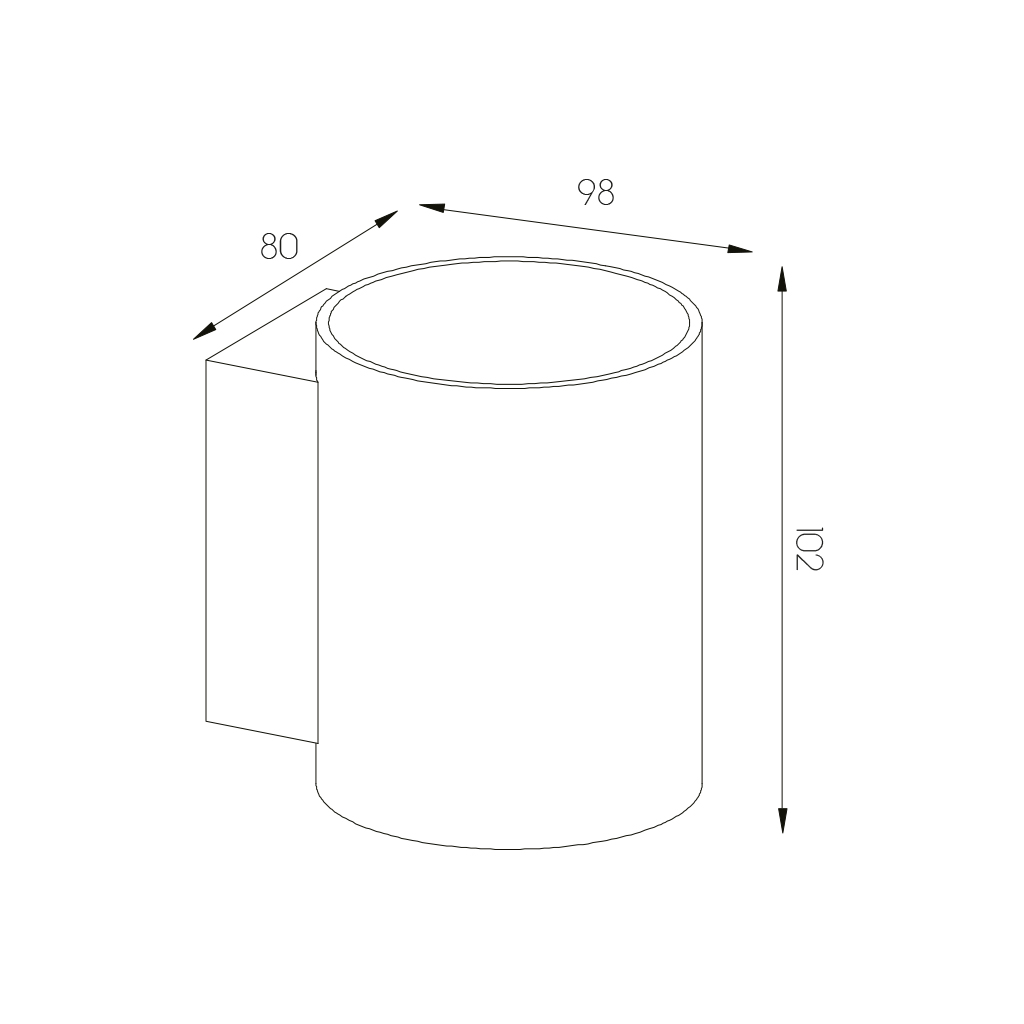 NIDUM Wandlicht wit rond G9 excl (max 40W) - 2