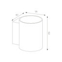 NIDUM Wandlicht wit rond G9 excl (max 40W) - 2