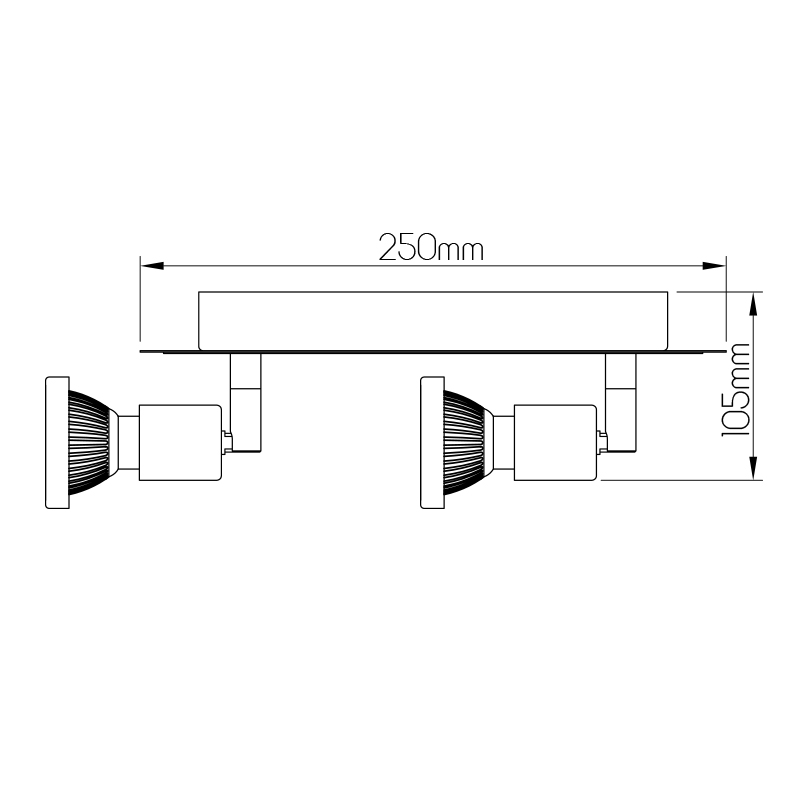 XZIBIT 4L GU10 LED 5W dim incl. zwart / brons - 2
