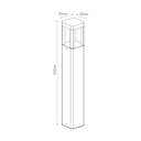 TUVA 4 paal 650mm 9 Watt LED 3000K IP65 zwart - 2