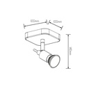 SONAR II wit 1x 5W LED GU10 dimbaar incl. - 2