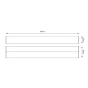 OMY wandlicht 12W LED 3000K IP44  600mm - 2