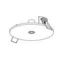 90mm Ø75mm inbouw basis voor pendel - zwart - 3