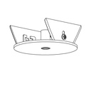 90mm Ø75mm inbouw basis voor pendel - zwart - 4