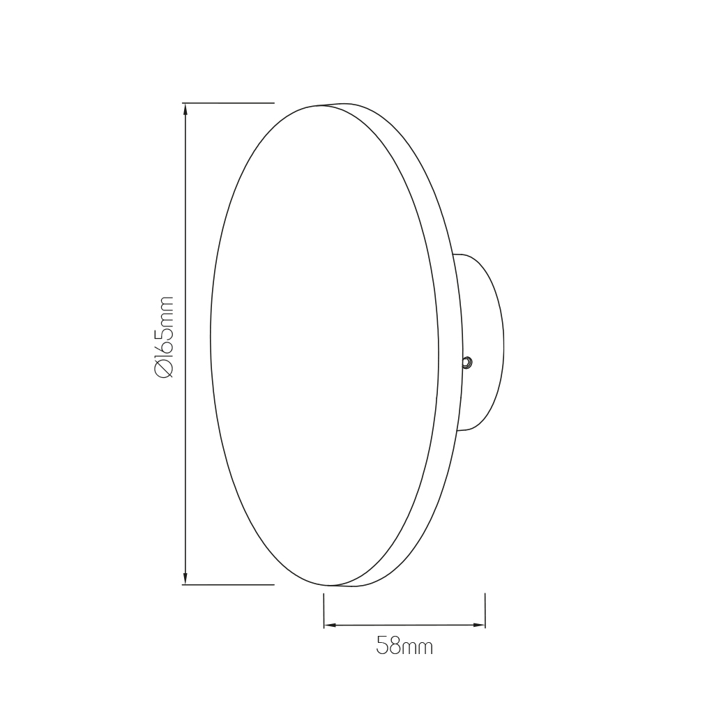 ECLIPSE Wandlicht rond IP65 6,5 Watt 800 Lumen 3000K - 2