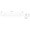 TOUR 18w LED 1076lm 3000K mat silver 93cm - 2