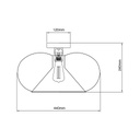 JULIA 1x E27 plafondlamp Ø44cm zwart - 2