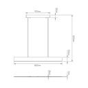 PURE LED pendel lang 180cm 37W wit - 2