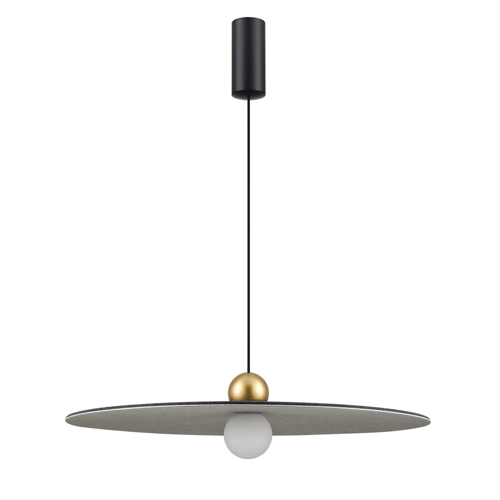 JUTTU 8W LED Pendel Ø600mm dimbaar vilt donker grijs / licht grijs - 2