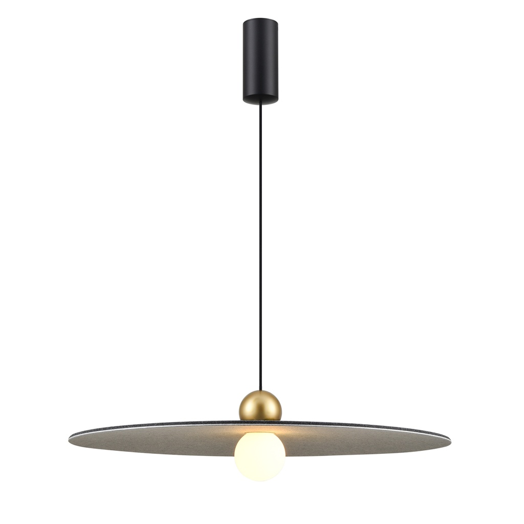 JUTTU 8W LED Pendel Ø600mm dimbaar vilt donker grijs / licht grijs - 3