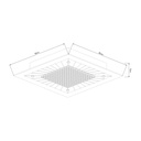 KARAL plafonier Led 7W 3000K vierkant - 2