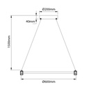 TRENDSY LED Pendel 37W horizontaal Ø600mm - 2