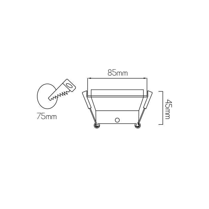 TETIZ inbouwspot deep design GU10 wit 75mm_8202562 - 3