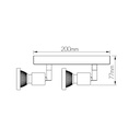 ROBUS square spot 4xGU10 5W LED incl. wit/chroom - 2