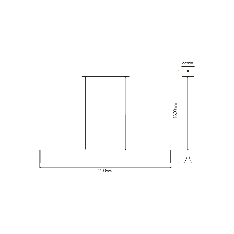 AKARI LED 24Watt 1165Lm Pendel 3000K wit - 2