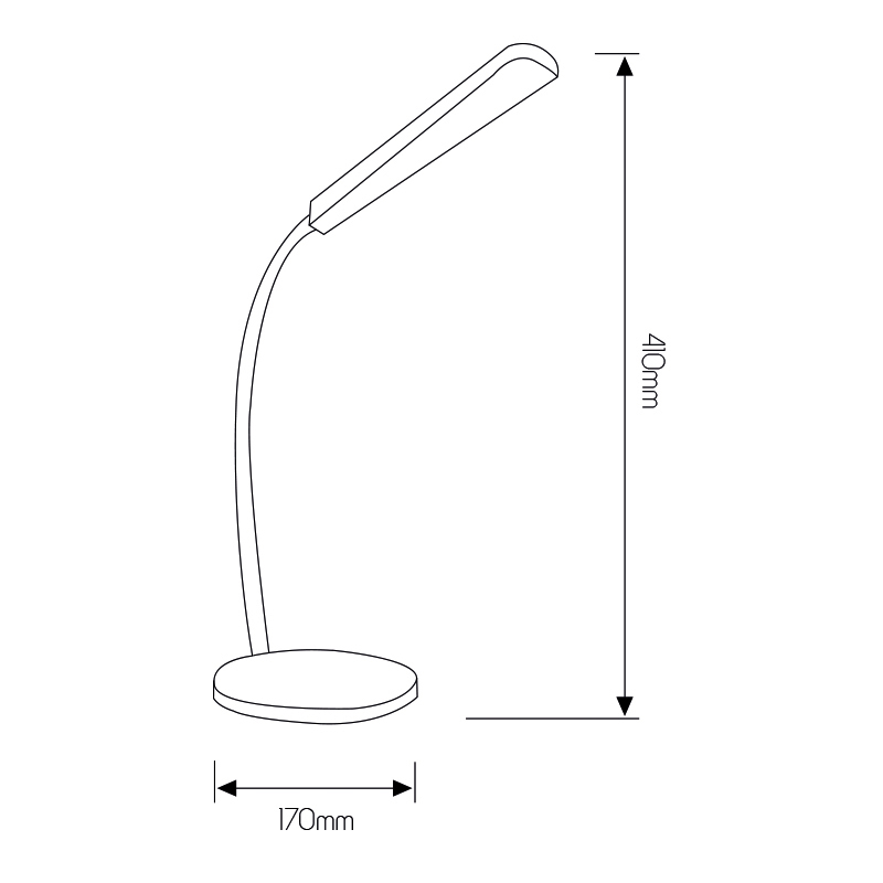XARO Bureaulamp wit+groen SMD LED  4,5W/400lm - 2