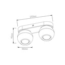 TRITON 2L GU10 (excl) zwart / brons - 2