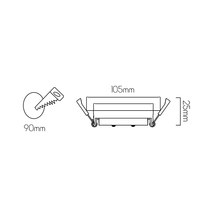 TETIZ inbouwspot GU10 wit 30° richtbaar 90mm_8202561 - 2