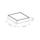 GOA plafonnier vierkant grijs SMD LED 1800Lm 16W IP65 - 2