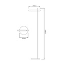 AXION LED vloerlamp 7,5W 3000K zwart dimbaar - 3