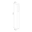 CORNER v2.0 paal 65 cm grafiet Warm Wit LED max 1x7W IP54 - 2