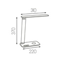 QUONOS bureellamp met wireless charge functie LED 7W mat zwart - 4