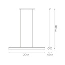 MUXAR LED pendel 2x20W dimbaar zwart - 4