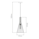 THAN pendel 1x E27 mat zwart + witte kap - 2