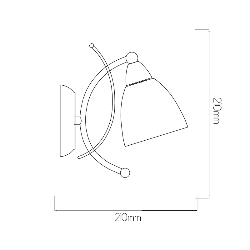 MALIN wandlicht 1 x E14 40W satin nikkel - 2