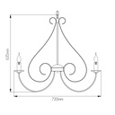 MARQUIS luster 5x E14 antiek zwart - 2
