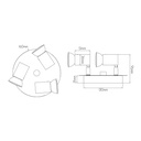 RIVERA rond 3xGU10 5W dimbare LED Chroom IP44 - 2