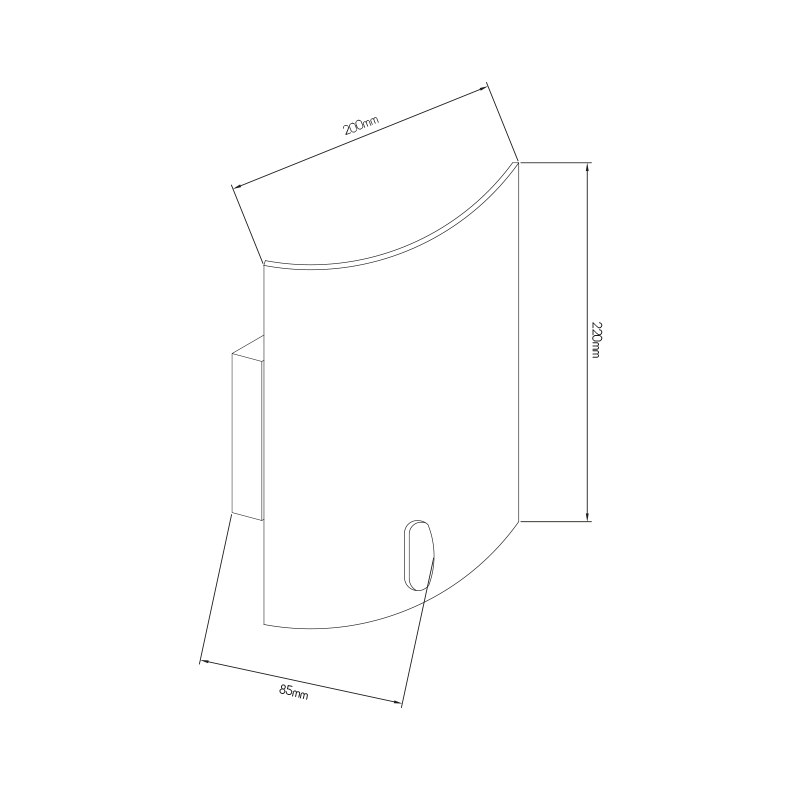 SIRI wall lamp E27 1x60W Chroom + Wit glas - 2