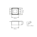 CASSO Square Trimless inbouwspot deep design GU10 excl wit - 2